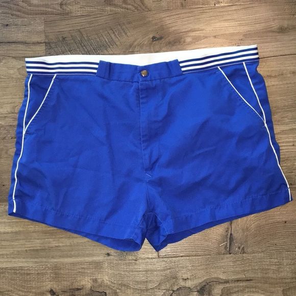Travis Cup Shorts Vintageshort Tennis Shorts Blue White Mcenroe
